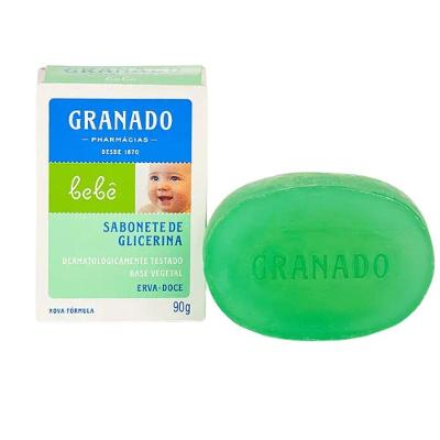 Sabonete Em Barra De Glicerina Granado Bebê Erva-doce 90g Vegano Cruelty Free