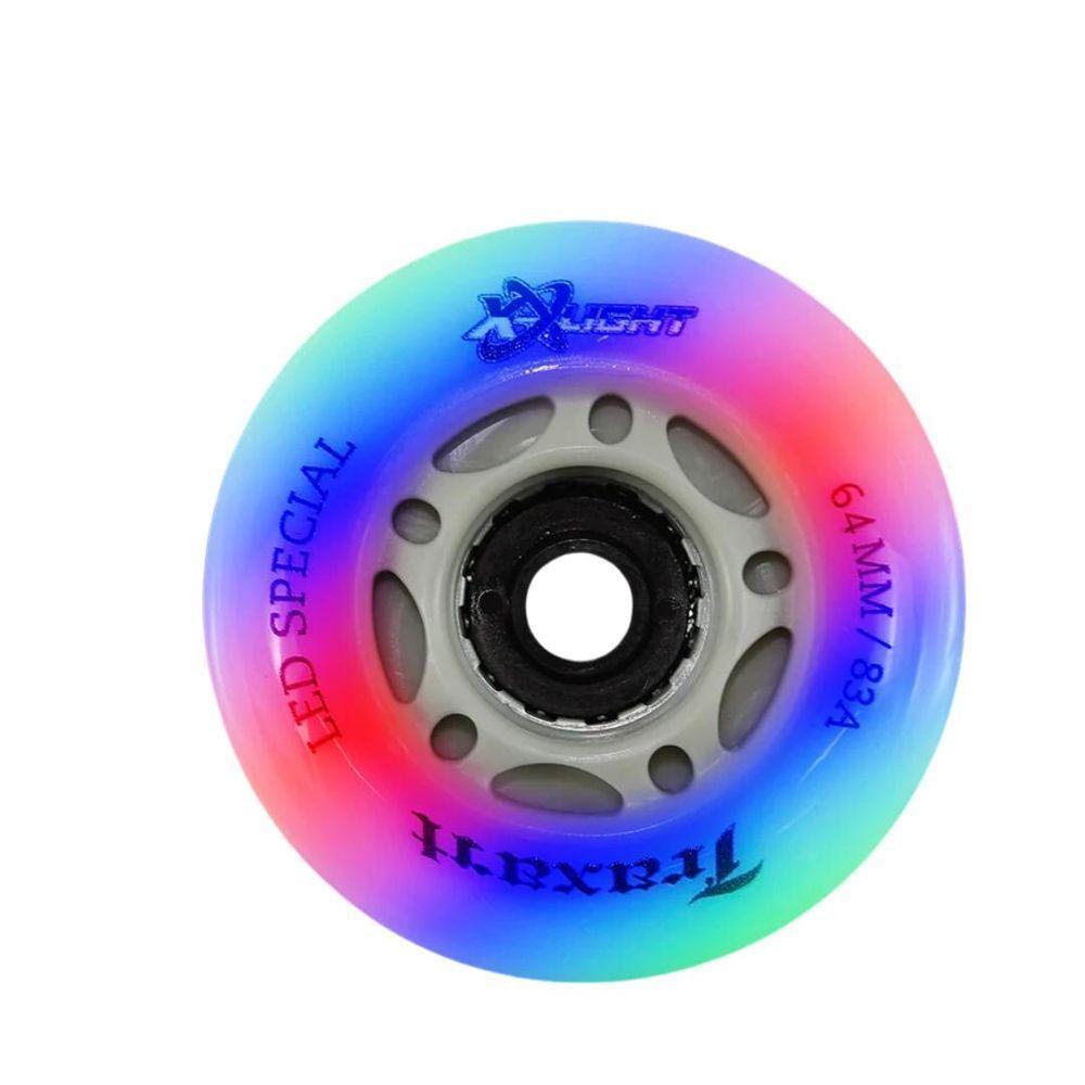 Patins Infantil X-light Azul Com Rodas Led (par) Tam: M (29-32) - 8