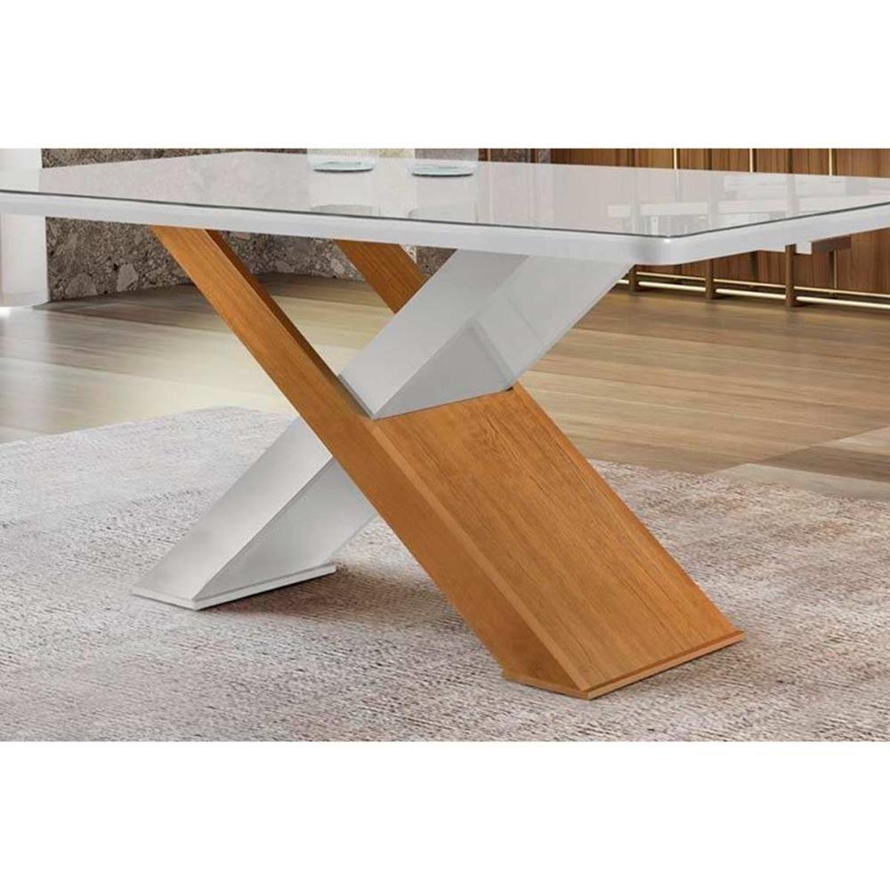 Sala De Jantar Completa Imperatriz Tampo Madeirado C- Vidro Curvo 180x90 E 6 Cadeiras Amsterdã Imbuia-veludo Capuccino - Rufato - 9