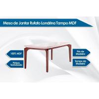 Sala De Jantar Completa Londrina C- Tampo Madeirado Canto Reto 180x90cm E 6 Cadeiras Amsterdã Imbuia-capuccino-suede Capuccino - Rufato - 2