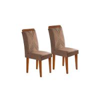 Sala De Jantar Completa Alvorada Tampo Madeirado C- Vidro Canto Reto 180x90cm E 6 Cadeiras Amsterdã Imbuia-off White - Veludo Capuccino - Rufato - 9