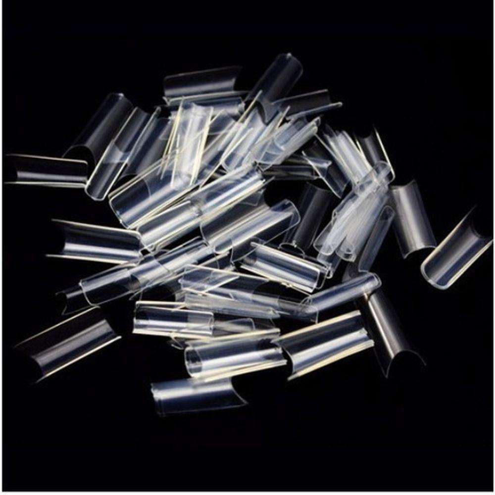 Tips 100 Alongada Curvatura C Transparente Na Caixa Acrílico - 3