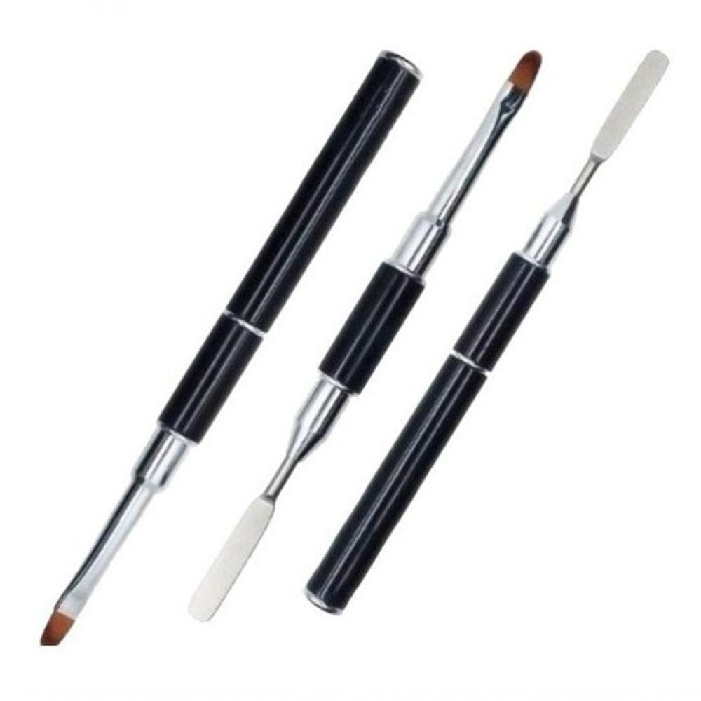 Pincel Espátula Unhas Polygel Ponta Dupla Acrigel F1 - 1