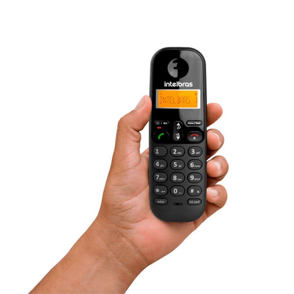 Telefone Intelbras S/fio Ts3111 Ramal Preto Preto Bivolt - 4