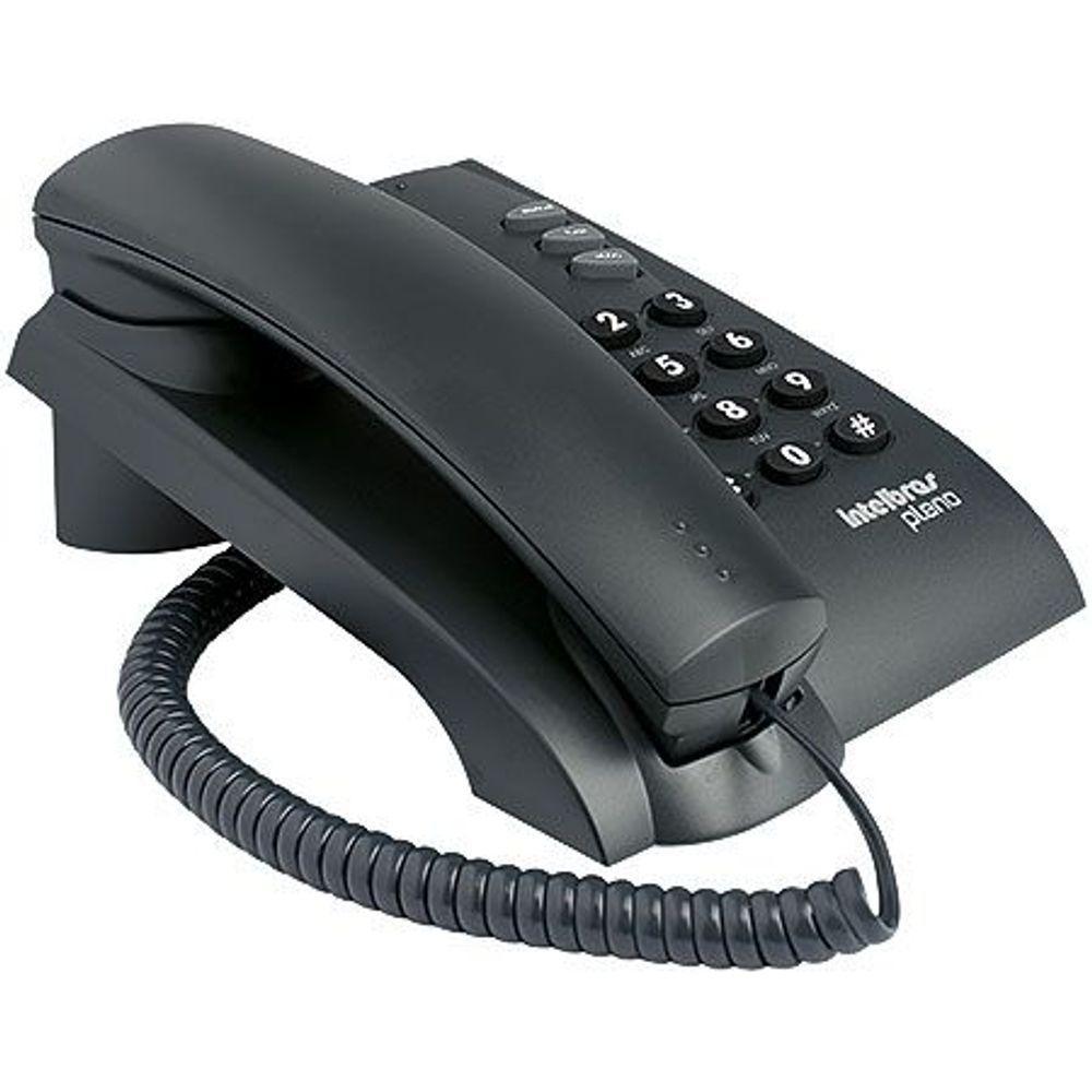 Telefone Pleno Preto C/ Chave Funções Flash Redial Mute Opçã - 2