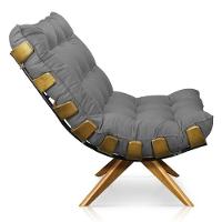 Kit 01 Poltrona e 01 Puff Giratório Costela Base - 5