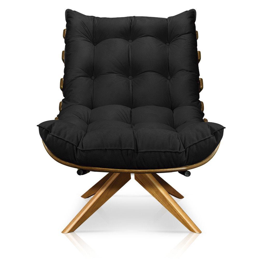 Kit 01 Poltrona e 01 Puff Giratório Costela Base - 4