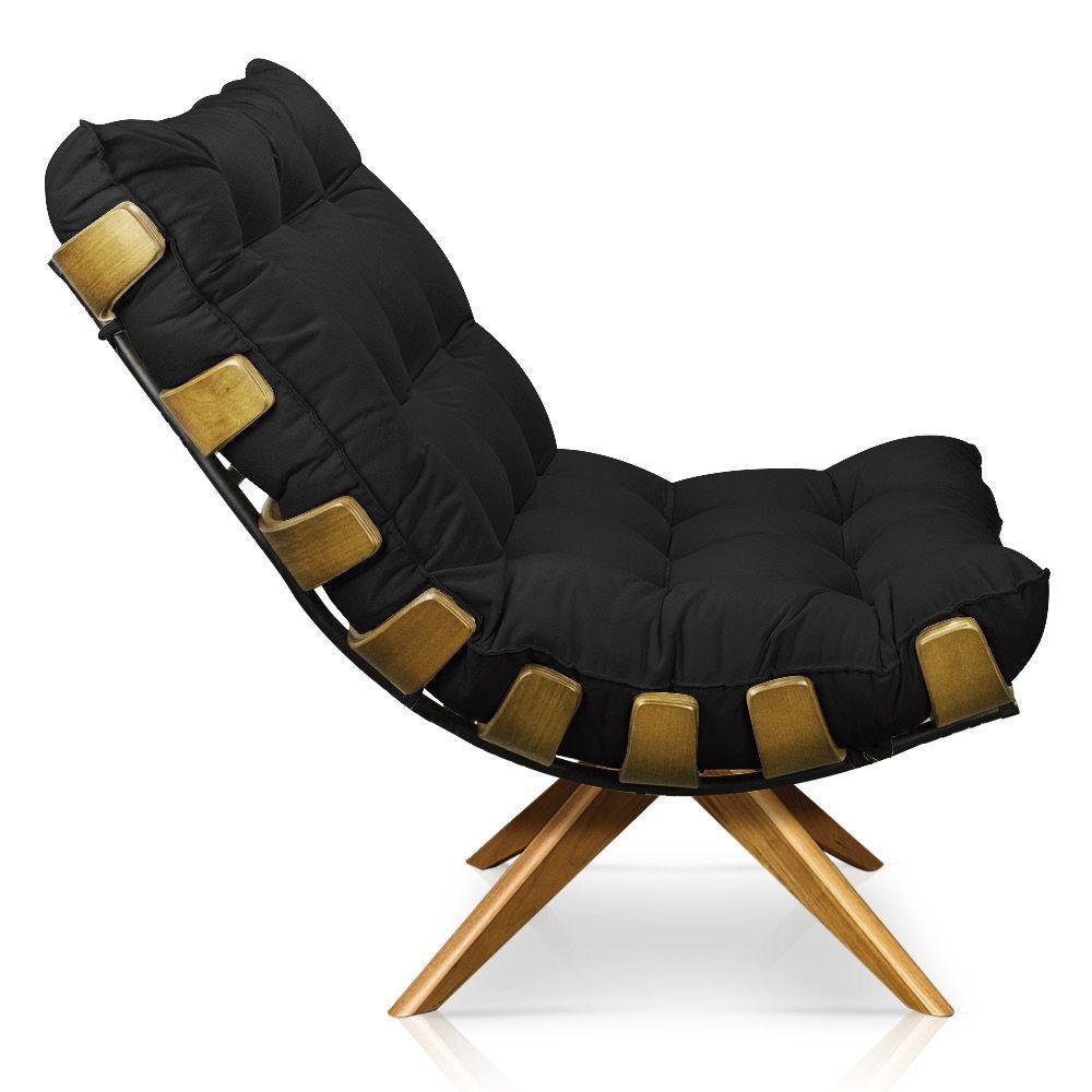 Kit 01 Poltrona e 01 Puff Giratório Costela Base - 5