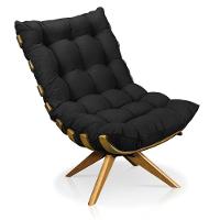 Kit 01 Poltrona e 01 Puff Giratório Costela Base - 3