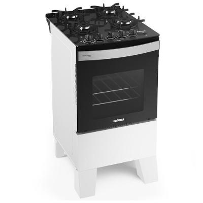 Fogão Itatiaia 4 Bocas Itaglass Plus Branco Bivolt