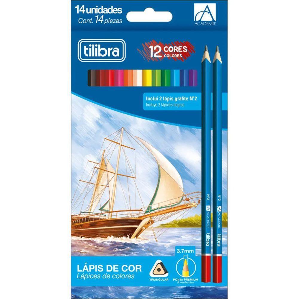 Lápis De Cor Triangular Tilibra 12 Cores - 1
