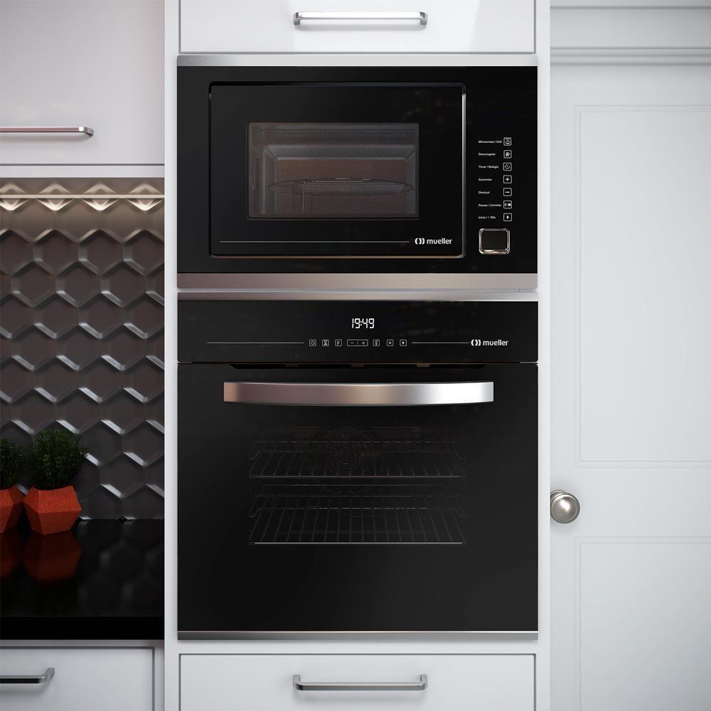 Kit Cozinha Mueller Micro-ondas + Forno de Embutir 68 Litros Preto 220V - 2