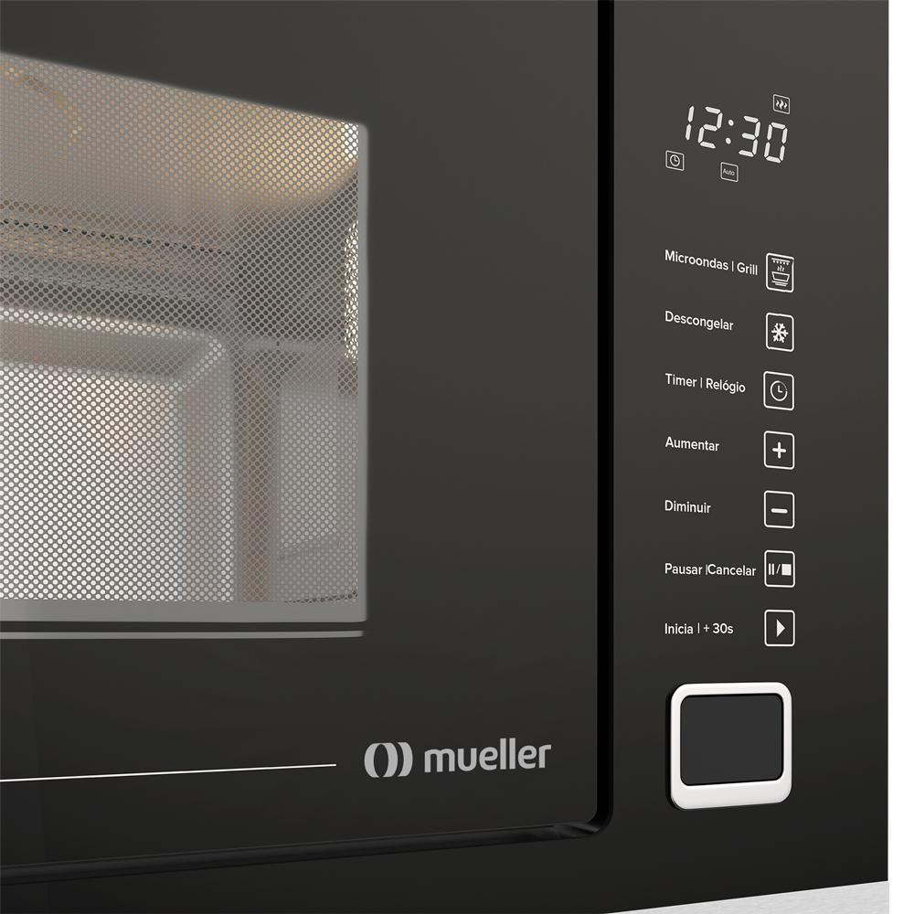 Kit Cozinha Mueller Micro-ondas + Forno de Embutir 68 Litros Preto 220V - 4
