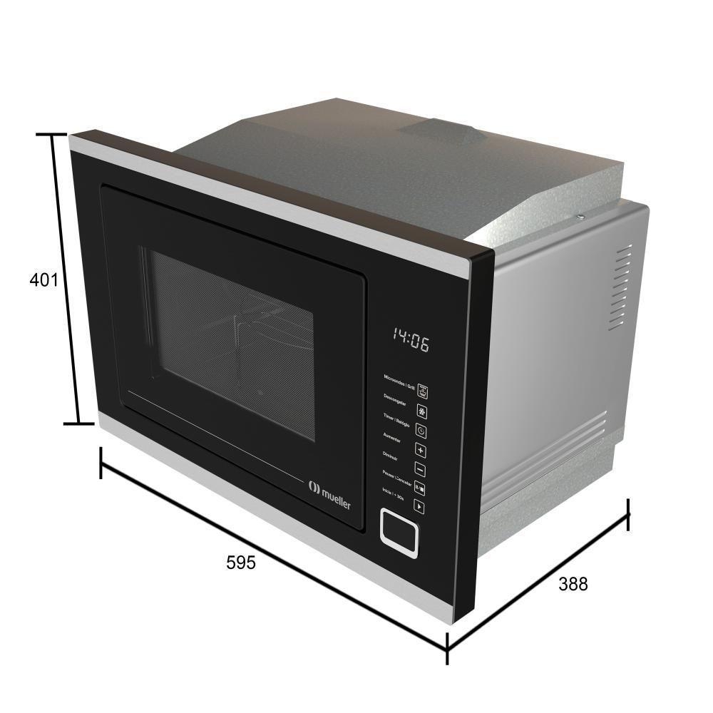 Kit Cozinha Mueller Micro-ondas + Forno de Embutir 68 Litros Preto 220V - 6