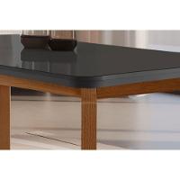 Sala De Jantar Completa Londrina C- Tampo Madeirado Vidro Canto Curvo 180x90cm E 6 Cadeiras Imperatriz Imbuia-grafite - Veludo Creme - Rufato - 8