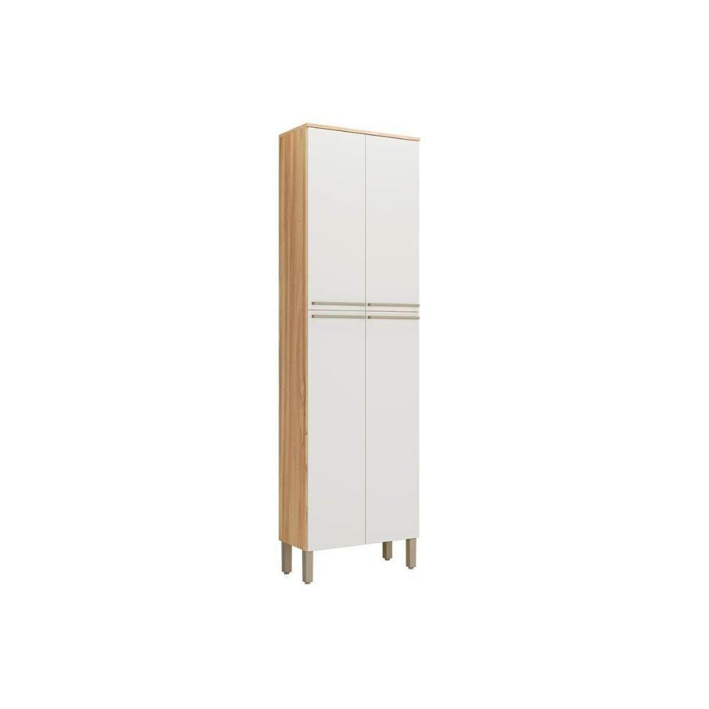 Módulo Cozinha Ronipa Nápoli Prime Paneleiro C- 4 Portas 66x222cm Amendoa-off White-ronipa - 1