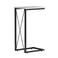 Mesa De Cabeceira Aço Carbono Base Preta X Branco - 2