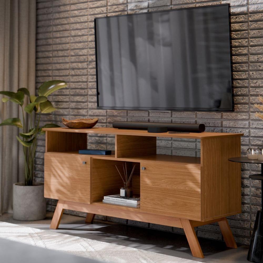 Rack Para Tv Com 3 Nichos Manchester Nature - 1