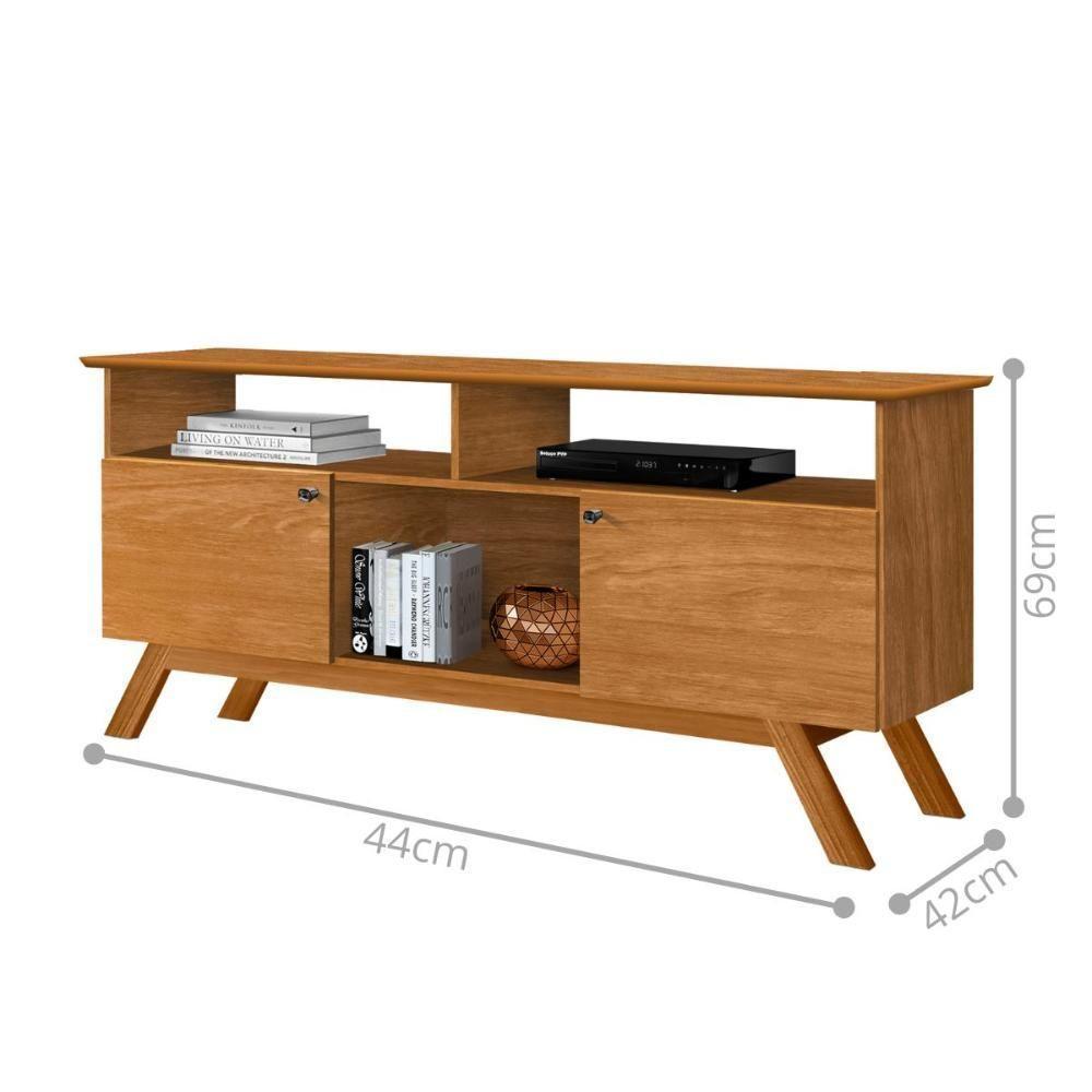 Rack Para Tv Com 3 Nichos Manchester Nature - 4