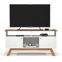 Rack Para Tv Com 3 Nichos Manchester Branco Nature - 2