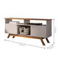 Rack Para Tv Com 3 Nichos Manchester Off White Nature - 4