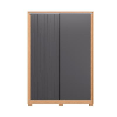 Guarda Roupa Casal Vivencia 2 Portas 3 Gavetas Freijó-Off White-Titanium MDP-MDF