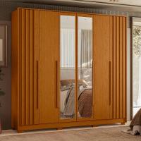 Roupeiro 6 Portas Espelho Olavo Cinamomo - 1