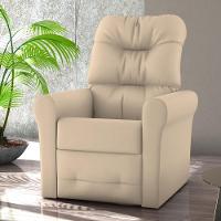 Poltrona Para Descanso Reclinável Lima Corino Bege - 5