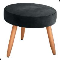 Conjunto Poltronas E Puff Iara Veludo Preto - 5