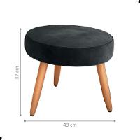 Conjunto Poltronas E Puff Anari Veludo Inca Preto - 3