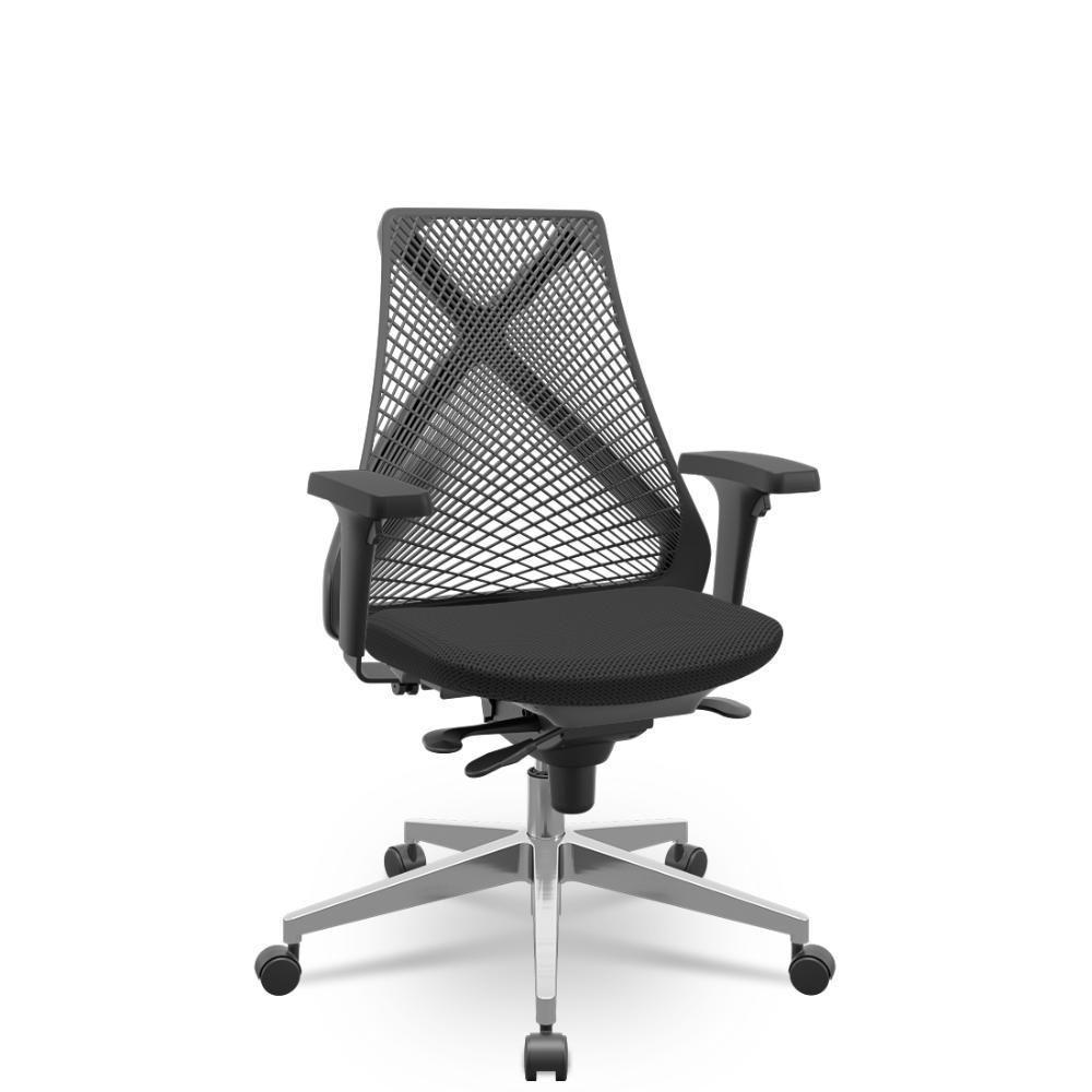 Cadeira Bix X+ Aero Preto Slider Alumínio - 1