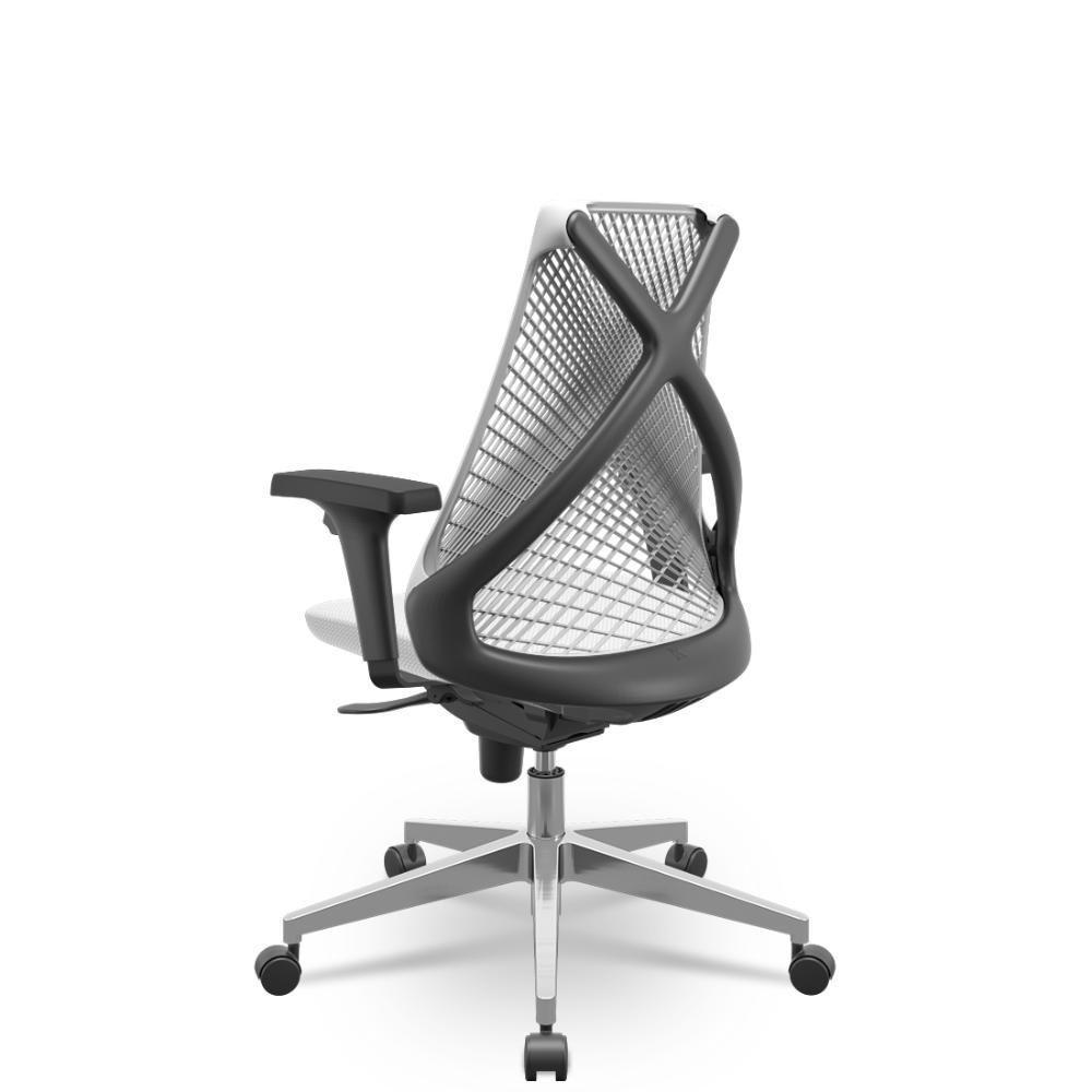 Cadeira Bix X+ Aero Branco Sincron Alumínio - 3