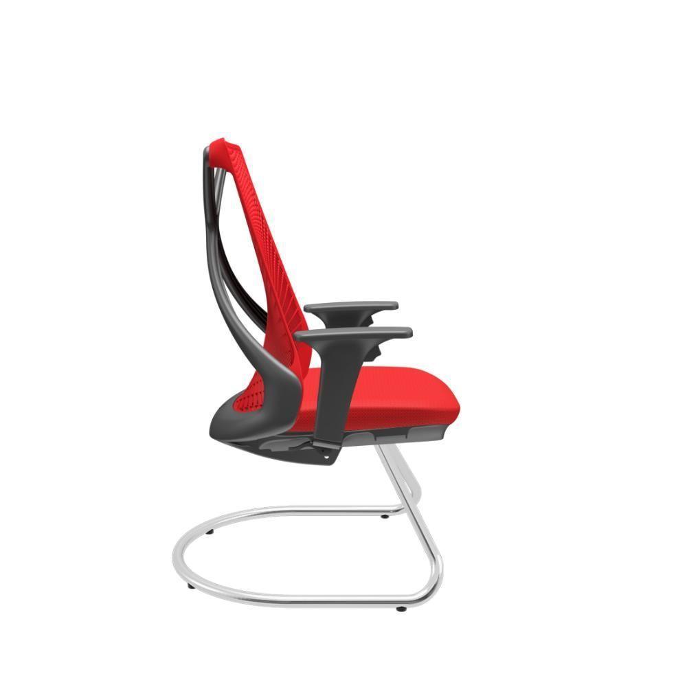Cadeira Bix Assento Aero Vermelho Aproximação - 2