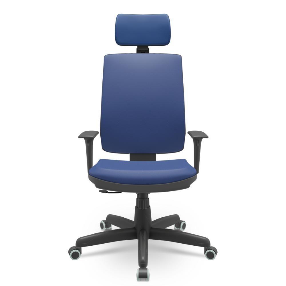 Cadeira Brizza Soft Azul Vinil Relax Plax - 1