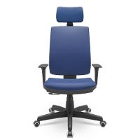 Cadeira Brizza Soft Azul Vinil Relax Plax - 1