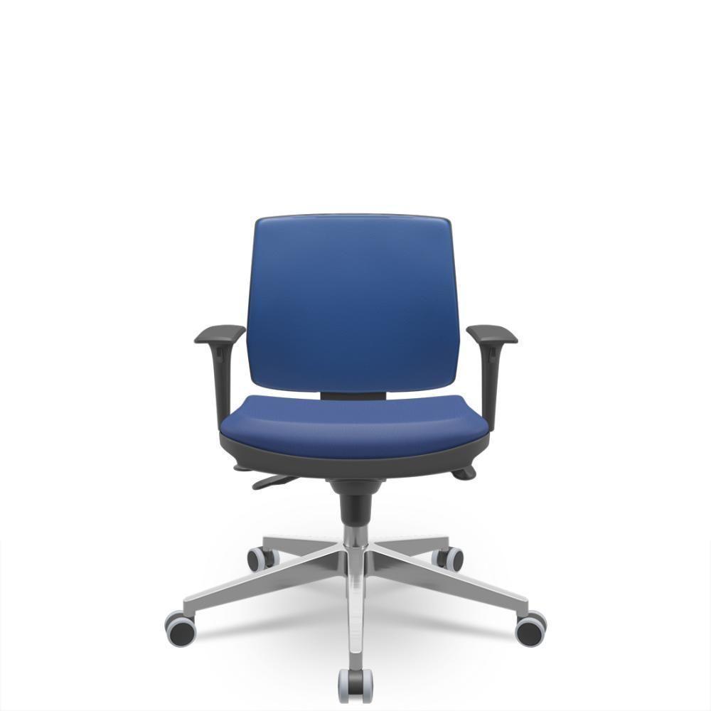 Cadeira Brizza Soft Executiva Vinil Azul - 1