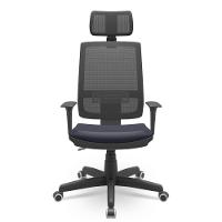 Cadeira Brizza Presidente Tela Facto Dunas Azul Marinho - 1