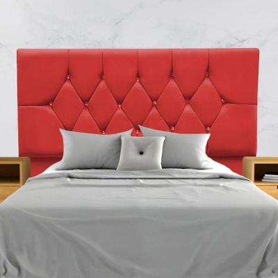 Cabeceira Estofada Cama Box Solteirão 100 Cm Suede Dubai Vermelho