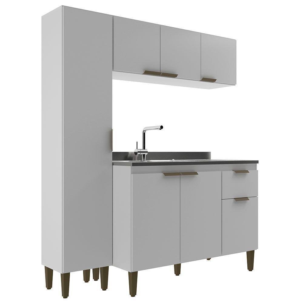 Cozinha Alana 3 Peças Com Paneleiro J Carvalho Branco - 1