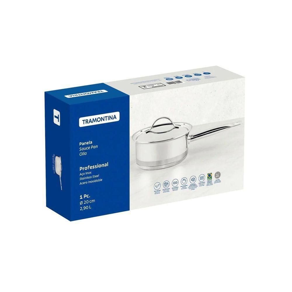 Panela Tramontina Professional Em Aço Inox 20 Cm 2,9 L - 2