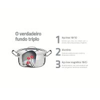 Panela Tramontina Professional Em Aço Inox 20 Cm 2,9 L - 3