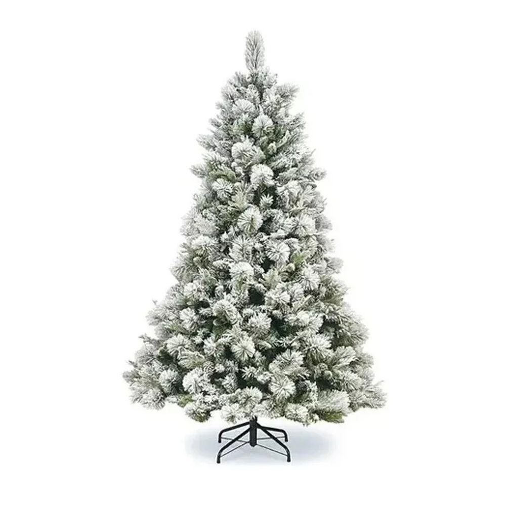 Árvore De Natal Pinheiro Luxo Nevado 3 M Com 2.500 Galhos E Pé De Metal - 1