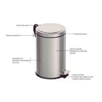 Lixeira Com Pedal Tramontina Em Aço Inox E Balde Interno 12 L - 2