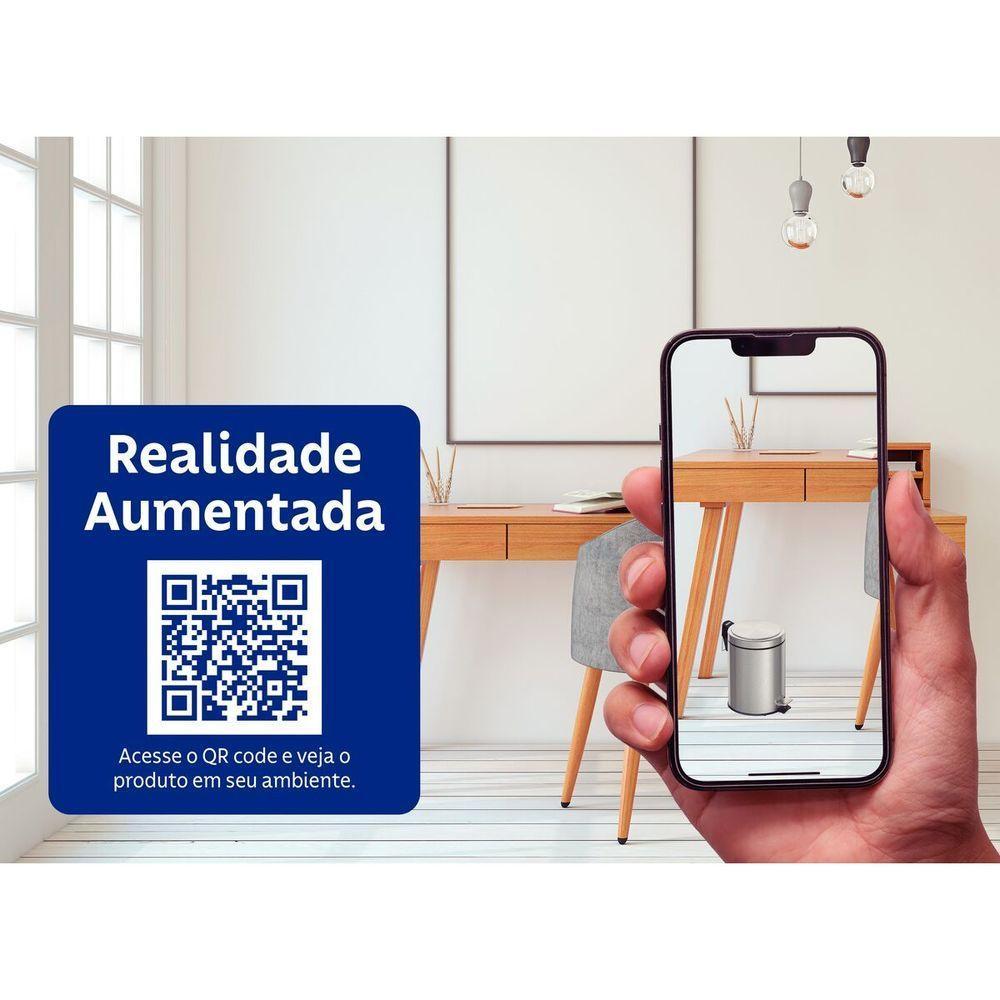 Lixeira Com Pedal Tramontina E Balde Interno 5 L - 5