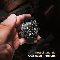 Relogio Masculino Preto Aço + Pulseira Qualidade Premium
