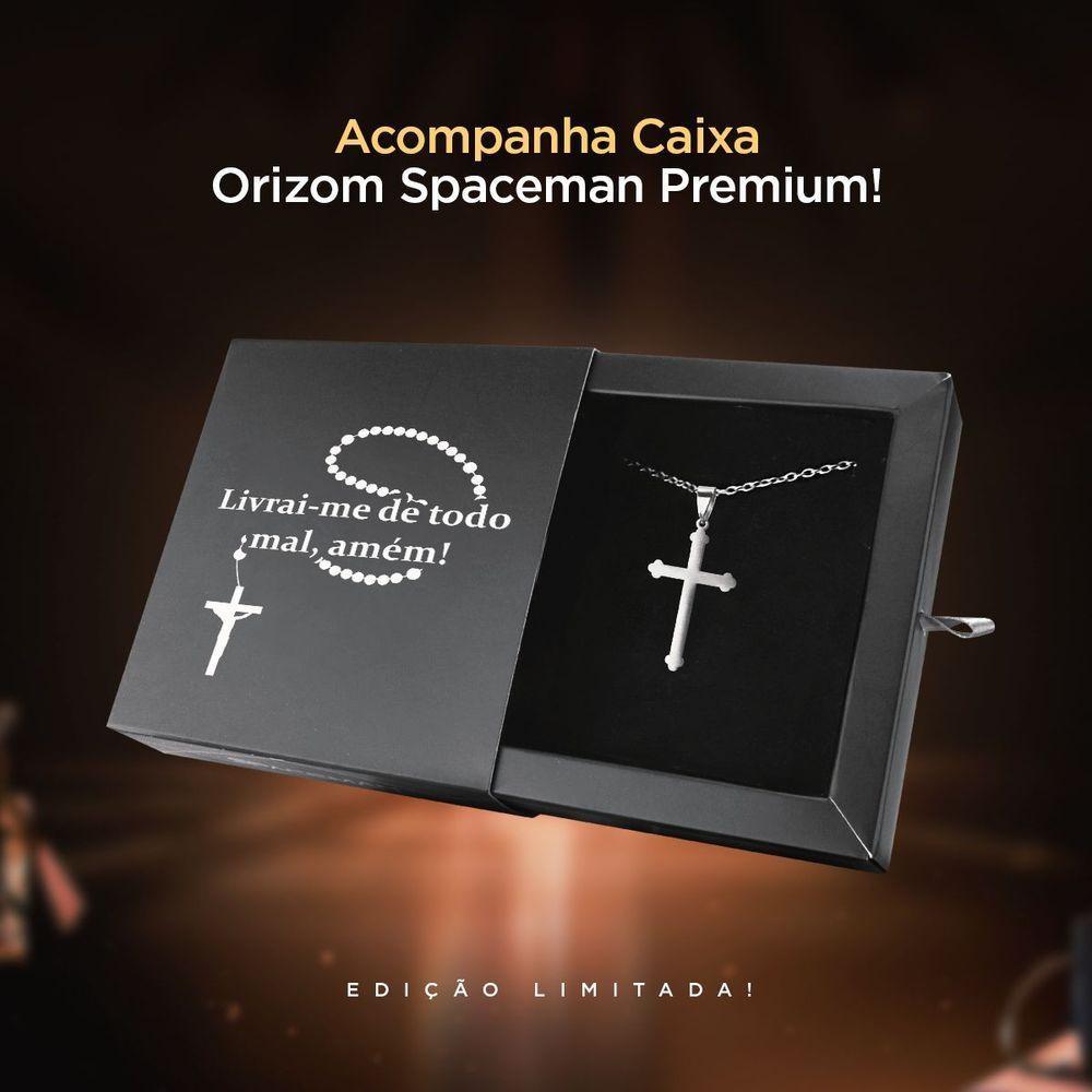 Relogio Masculino Aco Preto + Cordao Crucifixo Robusto Preto - 2