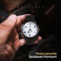 Relogio Masculino Aco Preto + Cordao Crucifixo Robusto Preto - 6