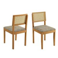 Conjunto Mesa De Jantar Alegra Laminado 1,80m Com 6 Cadeiras Jade 03 Linho Cinza - 8