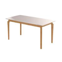 Conjunto Mesa De Jantar Alegra Off White 1,60m Com 6 Cadeiras Jade 03 Linho Cinza - 2