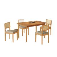 Conjunto Mesa De Jantar Alegra Laminado 1,20m Com 4 Cadeiras Jade 03 Linho Cinza - 1